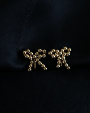 Ribbon earring / Gold