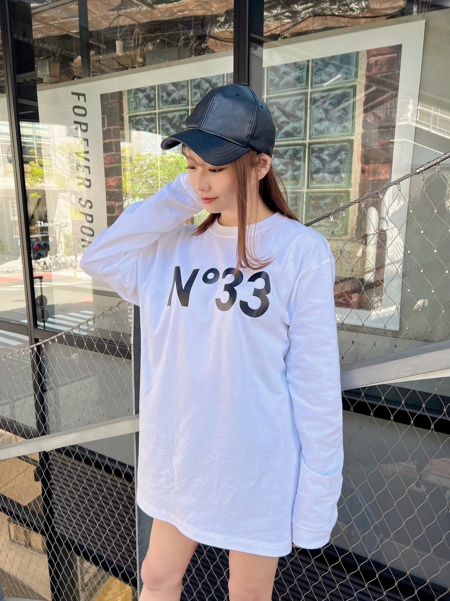 N°33ロングスリーブTシャツ (WHITE・白) | NUMBER33 (ナンバーサーティ