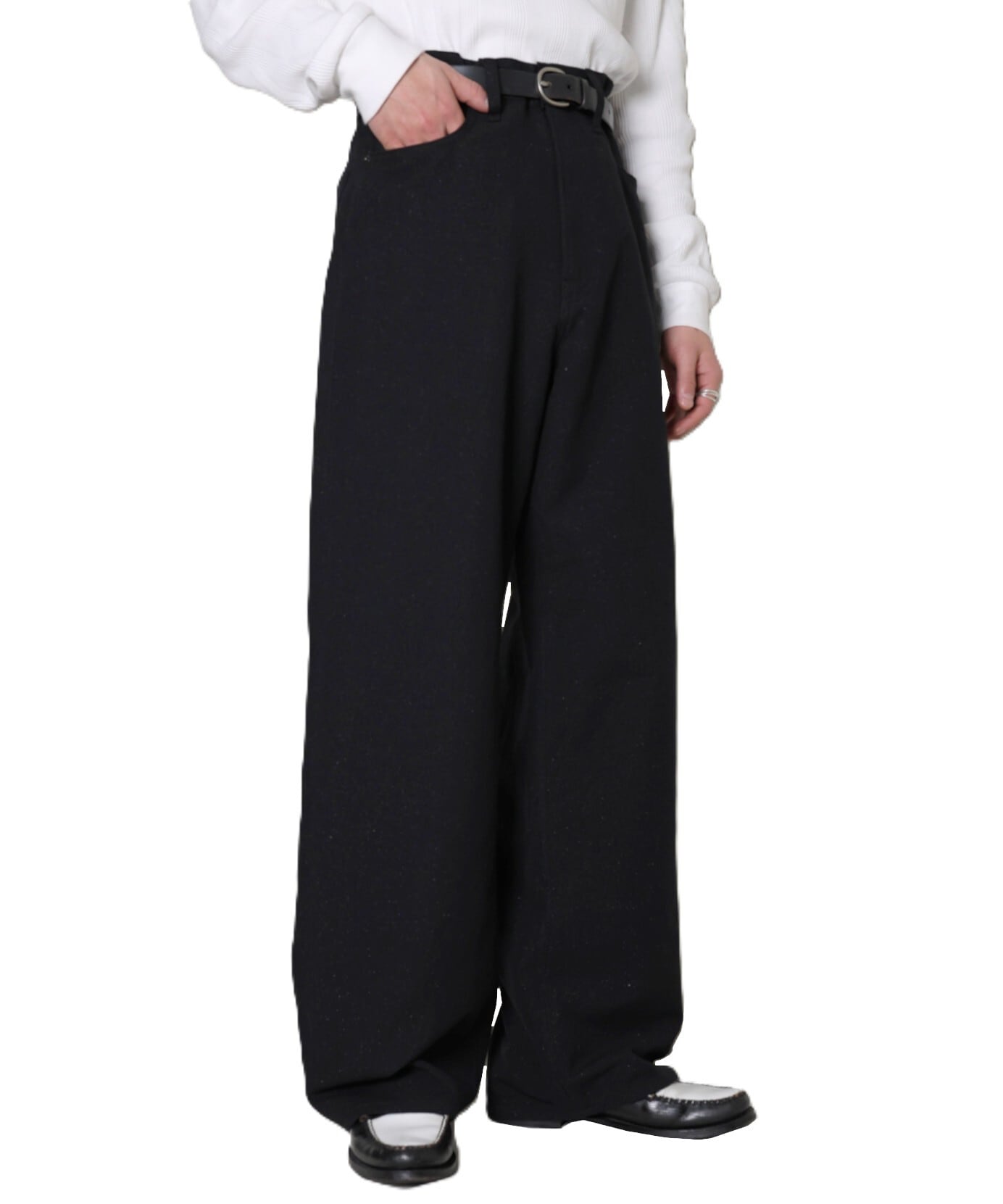 UNUSED / UW1192 WIDE GLITTER PANTS (BLACK) | AfterSchool (アフター