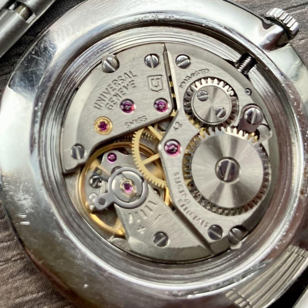 【動作品】ユニバーサル・ジュネーブ アンティーク 腕時計 手巻き メンズ