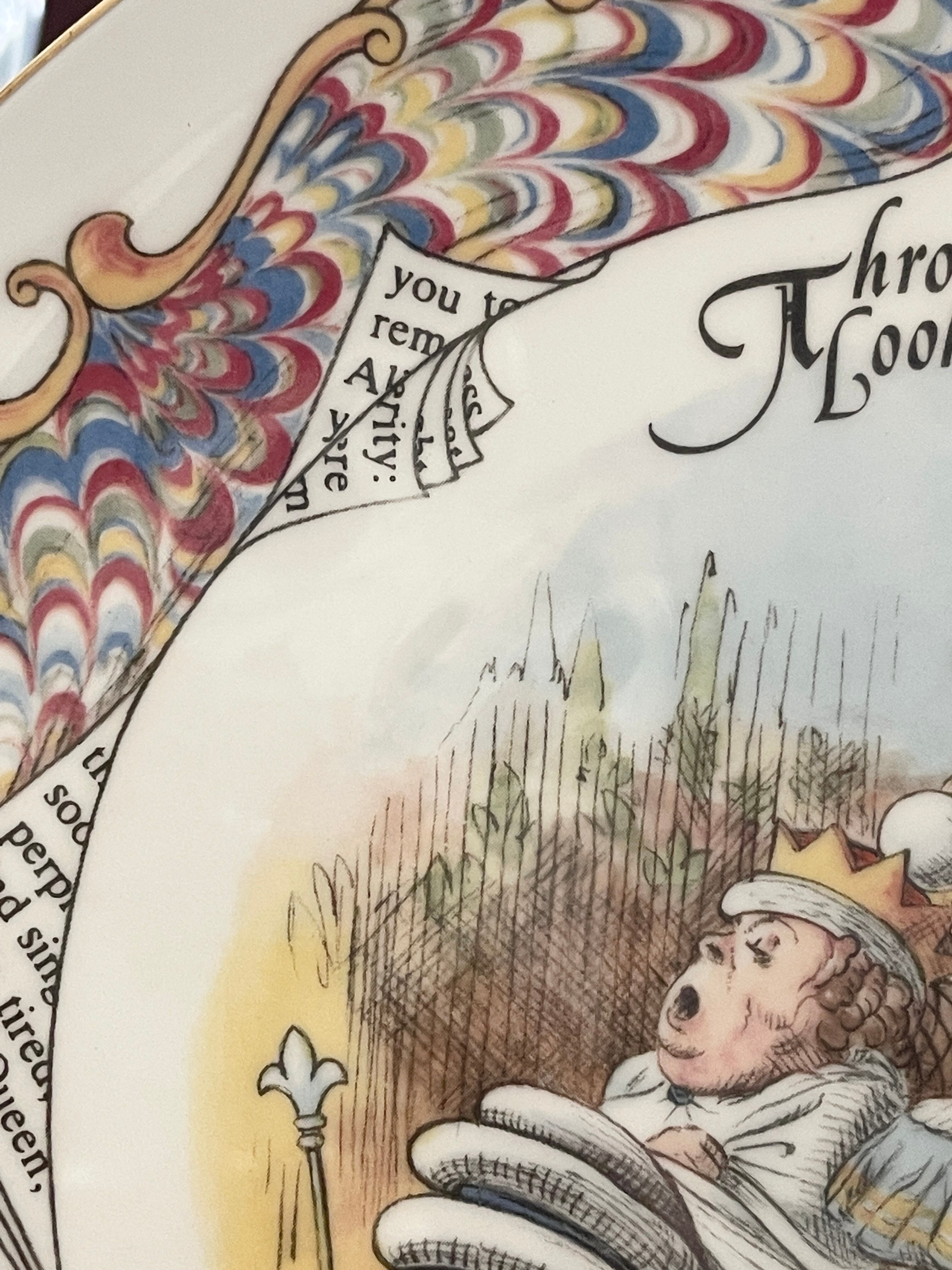 『Aynsley エインズレイ』不思議の国のアリス  女王になったアリス Queen Alice  Vintage Alice in Wonderland Plate