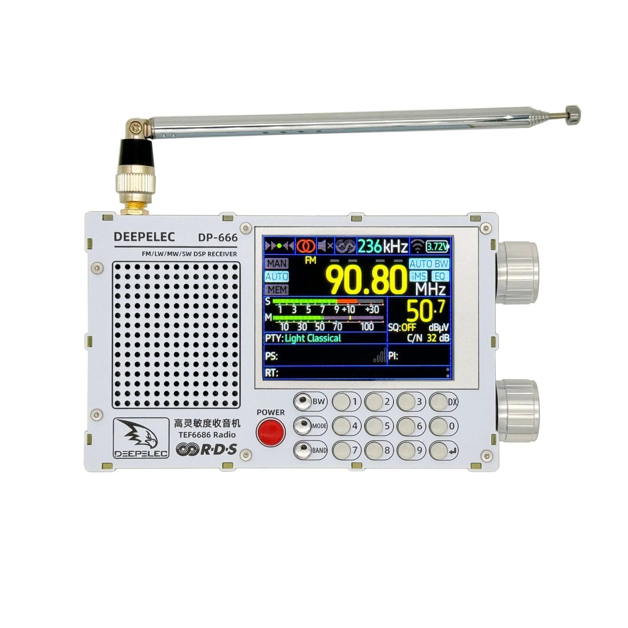 DP 666 TEF6686 ラジオ 高感度 フルバンド FM AM LW MW SW 短波 ESP32