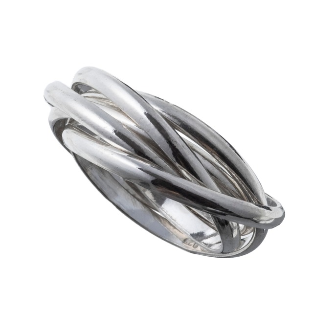 ELR0009S5連結シルバーリング  Silver jewelry