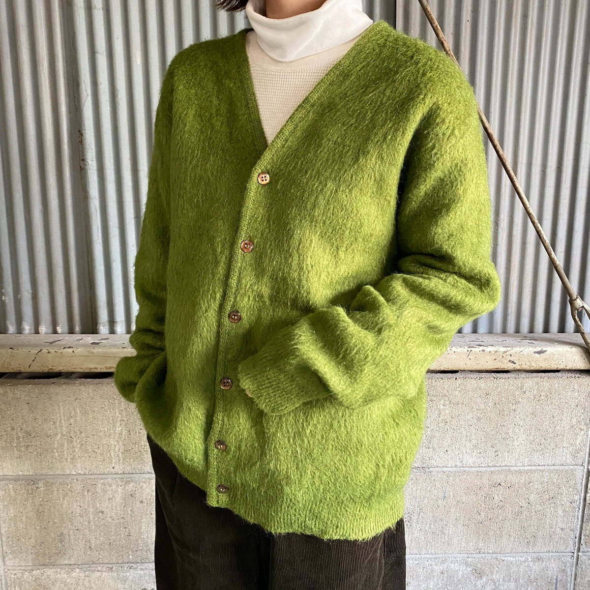 60年代〜70年代 USA製 Sears KINGS ROAD モヘア カーディガン メンズM  