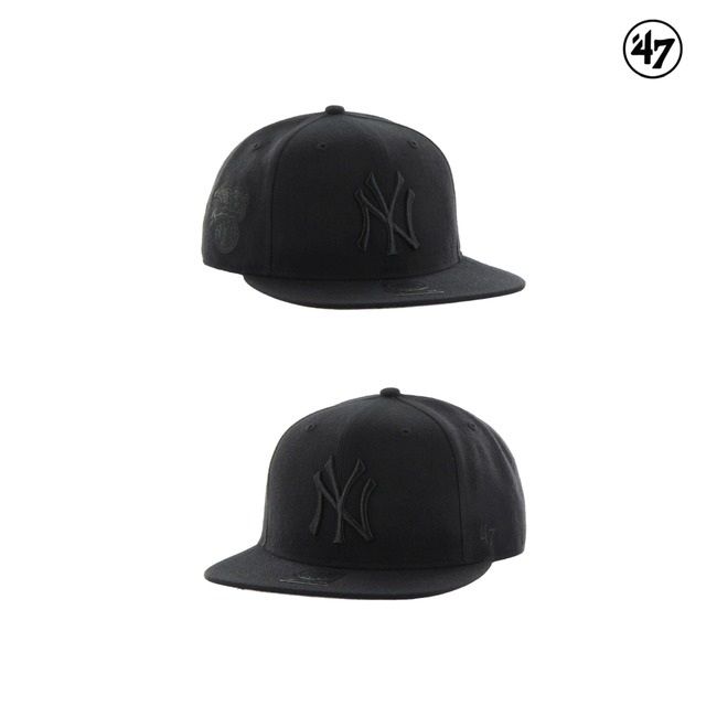 【47】Yankees Sure Shot '47 CAPTAIN Black x Black Logo