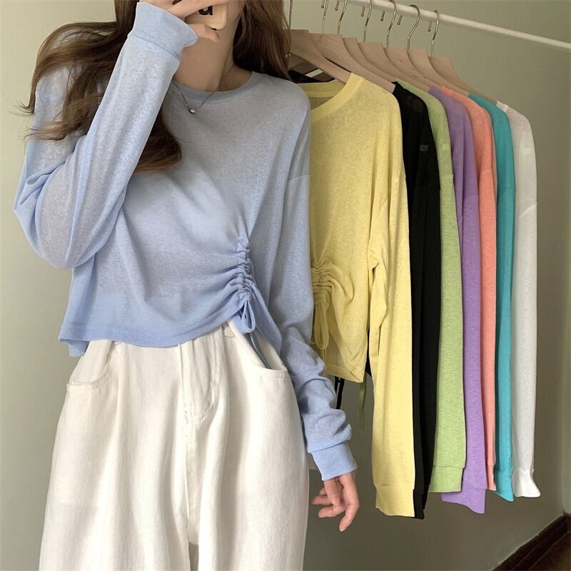 トップス サマーTシャツ 薄手ルーズカラーショート ロング 夏物 1号婦人63512544159