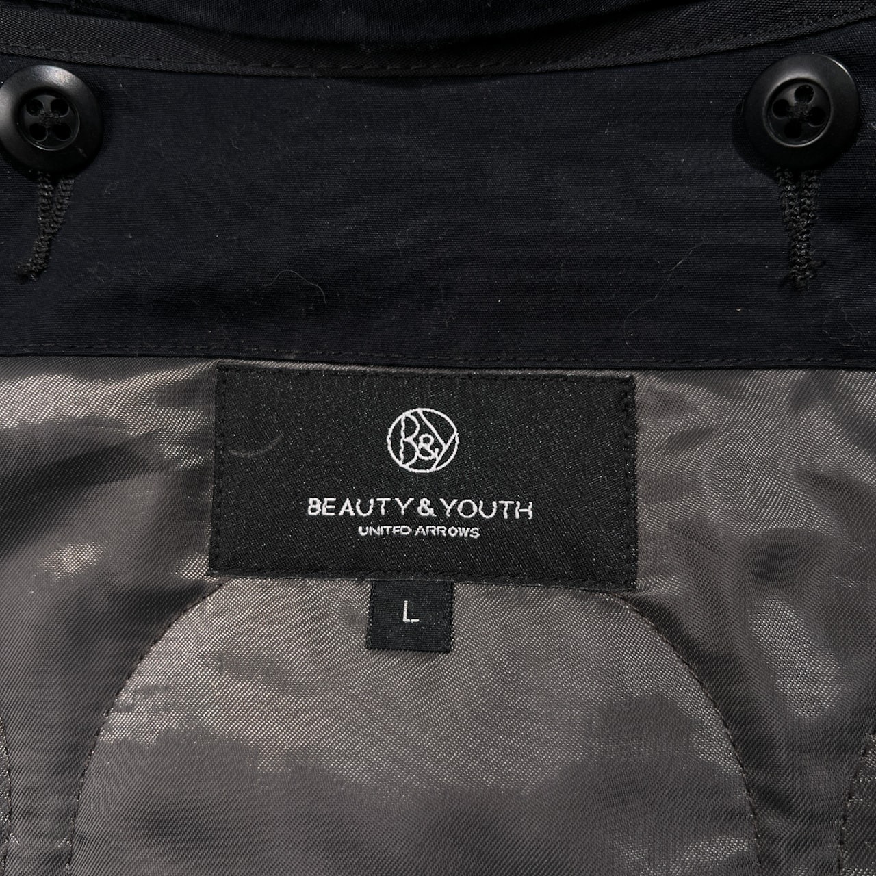 BEAUTY&YOUTH ビューティーアンドユース ユナイテッドアローズ ライナー付き モッズコート ミリタリー サイズ L /ブラック