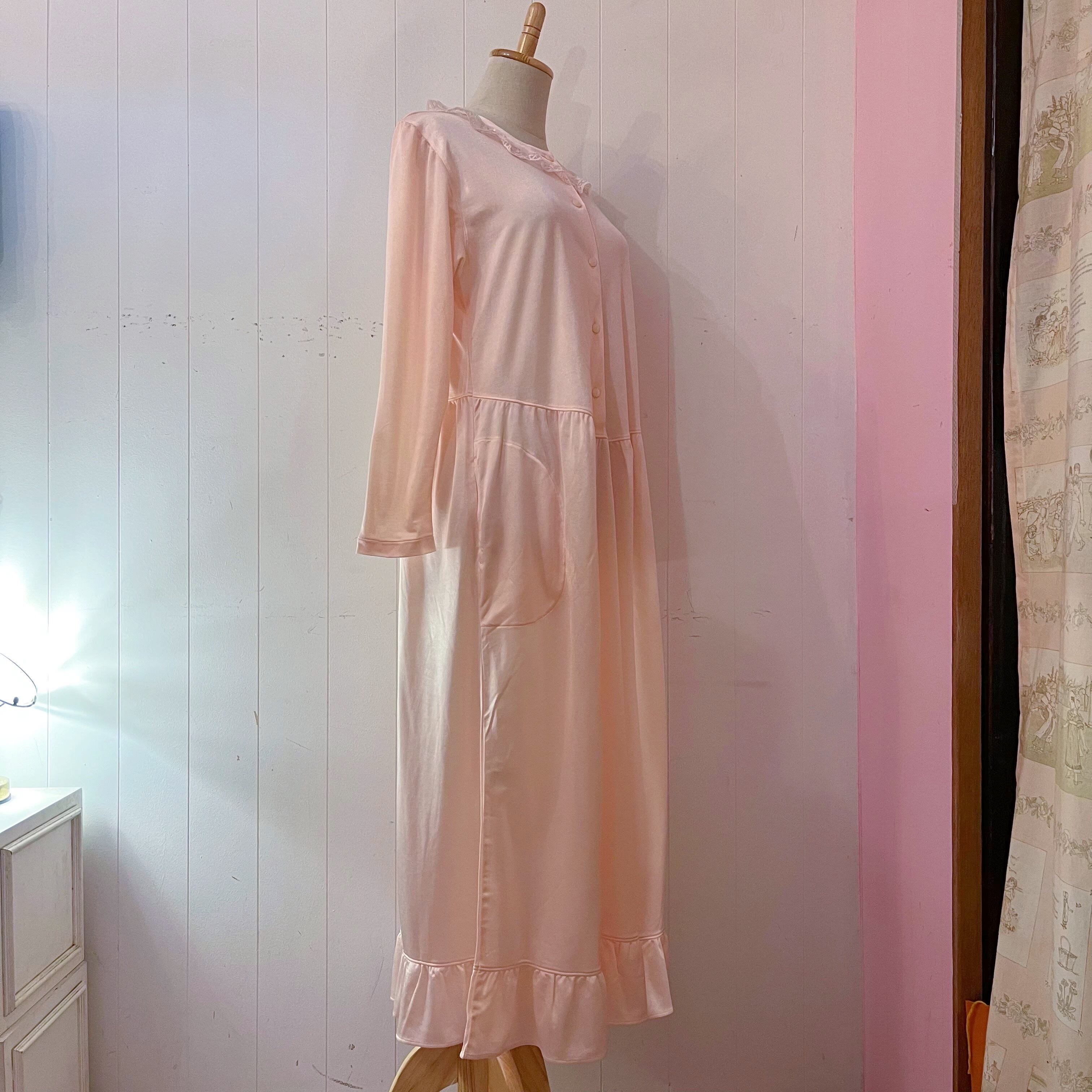 frill lace pink neglige one-piece