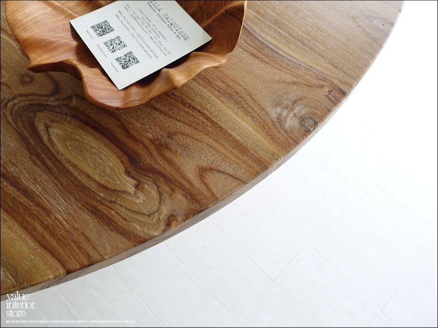 オールドチーク無垢材 丸テーブルkalz 円形テーブル ダイニング