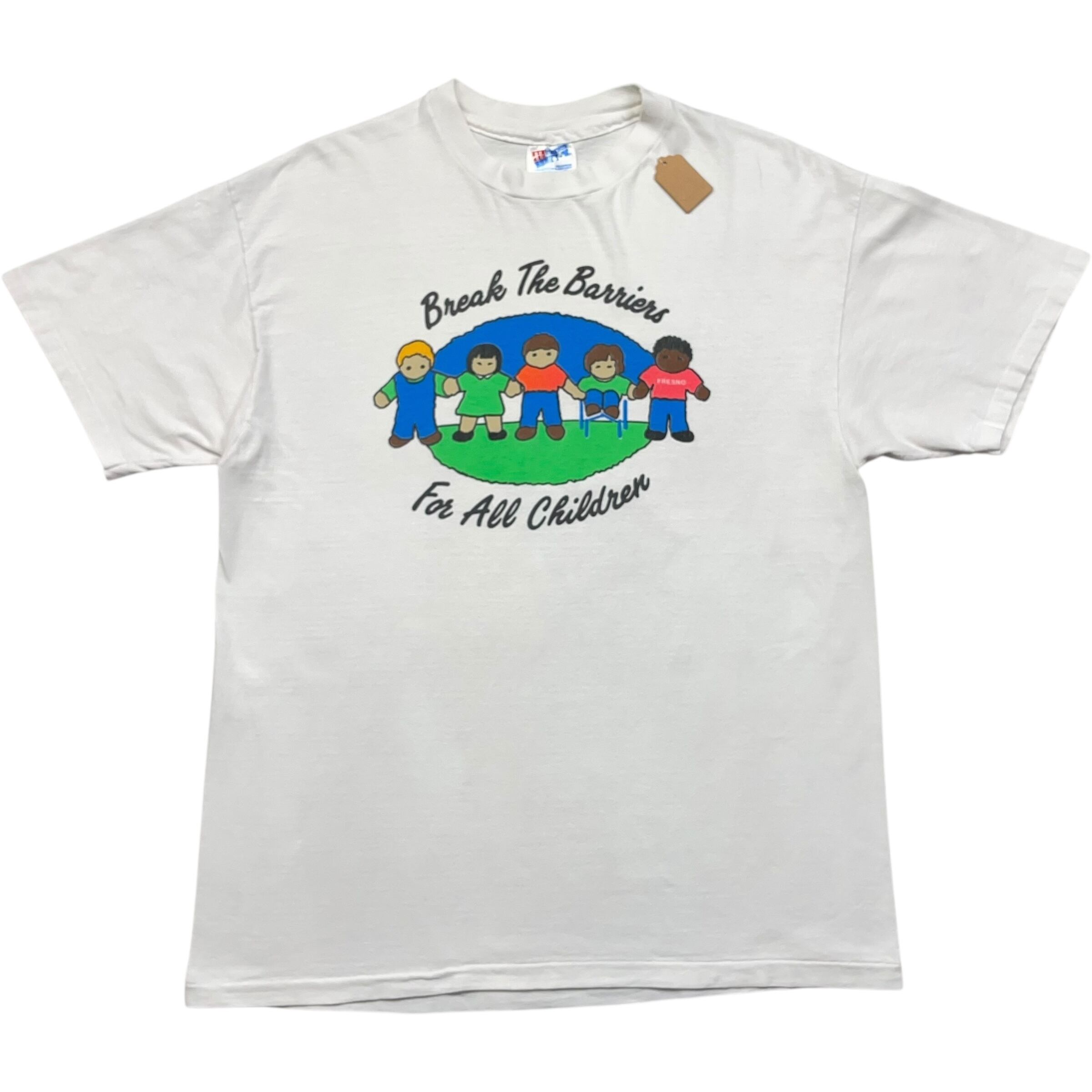 《L》 Hanes ヘインズ Tシャツ メッセージプリント ホワイト USA製 90年代 vintage no.8297