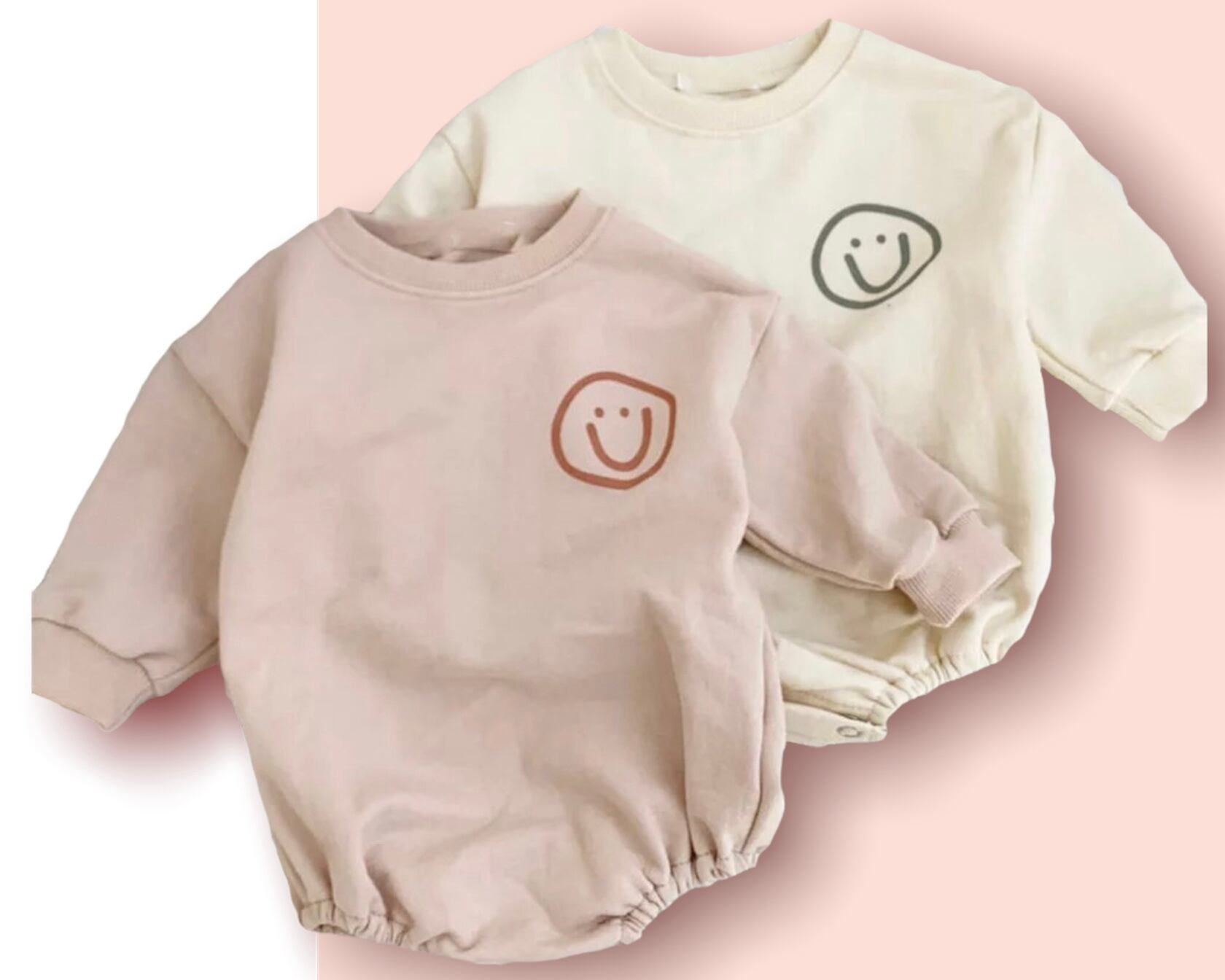 長袖ロンパース / スエット風 / 女の子 / 男の子 / 〜24ヶ月(A・B)