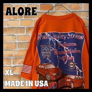 【ALORE】車 ビッグプリントTシャツ バックプリントアメリカ古着