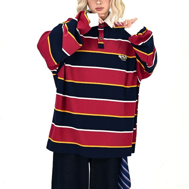 colored rugby shirt　カラーラガーシャツ　J1332