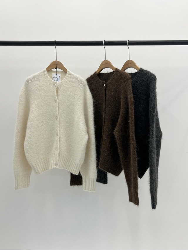 (予約) verveine / Lucy alpaca whole garment cardigan 3color