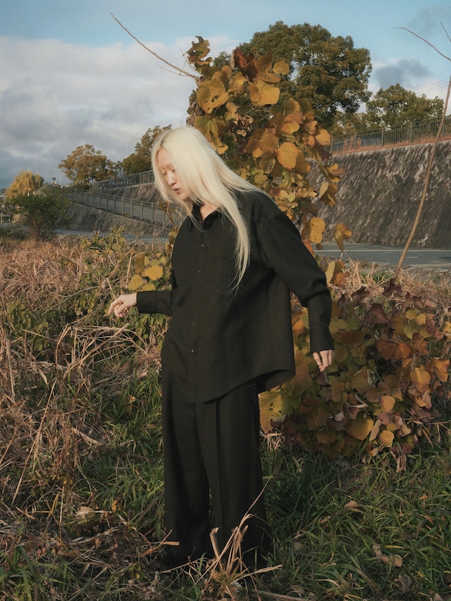 Ex. SASAKI SATORU single tuck wide trousers / Khaki