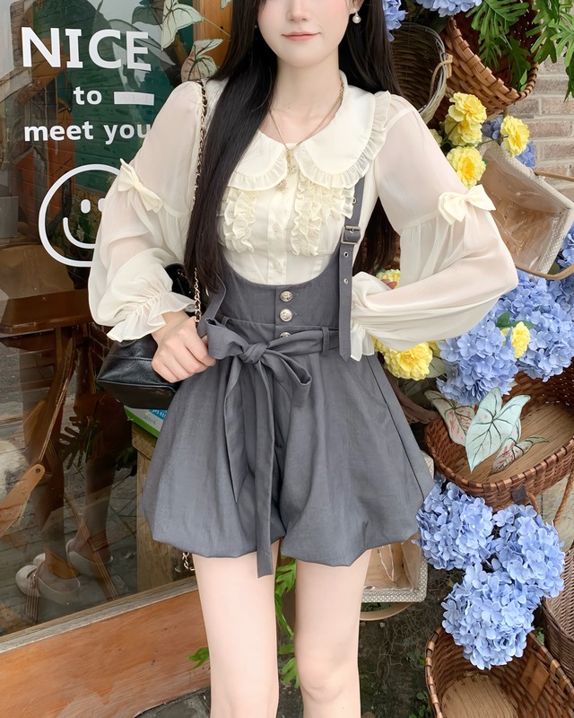 ウエストリボンストラップバルーンパンツ　25WP07017