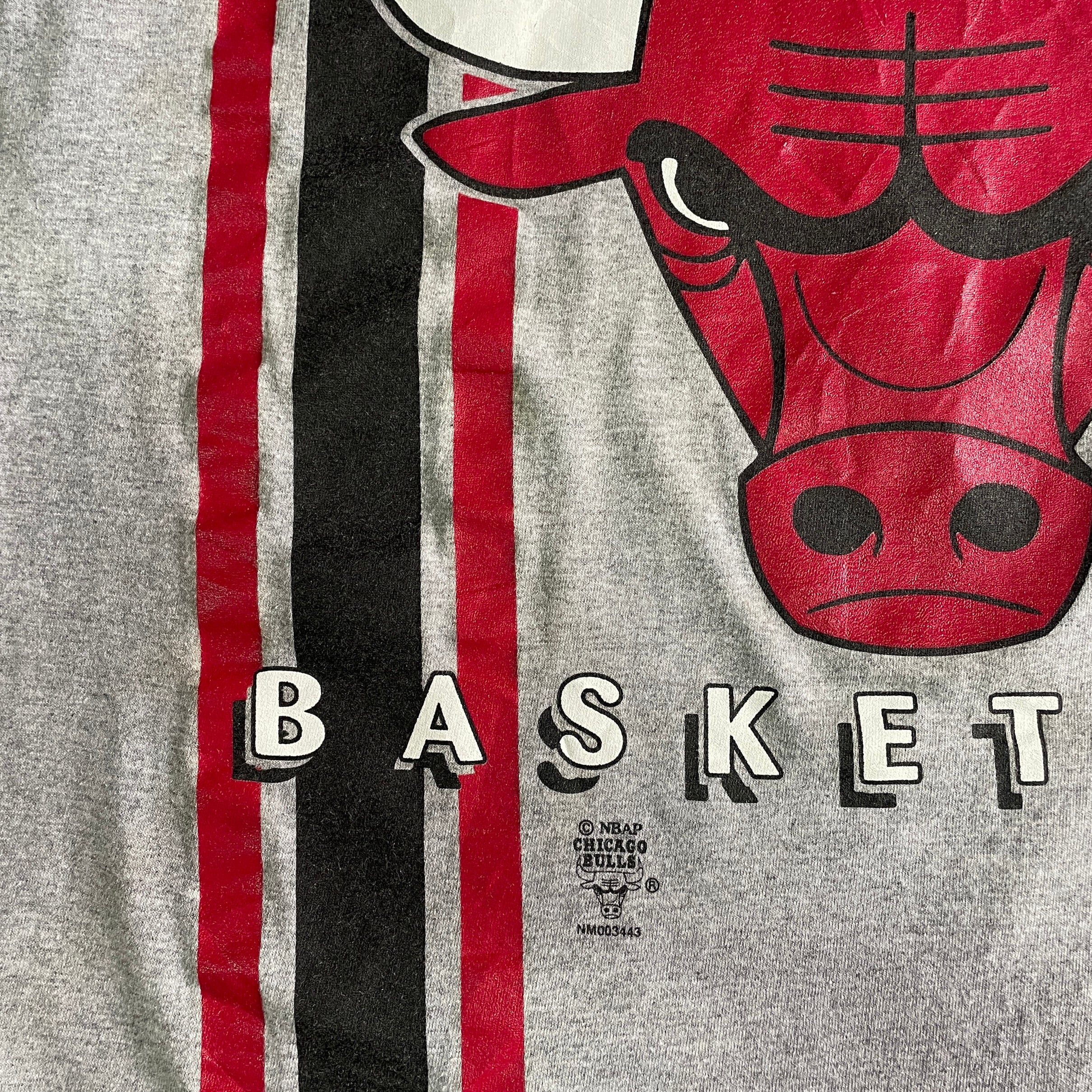 USA製 90年代 NBA シカゴ・ブルズ チームロゴ 両面プリントTシャツ