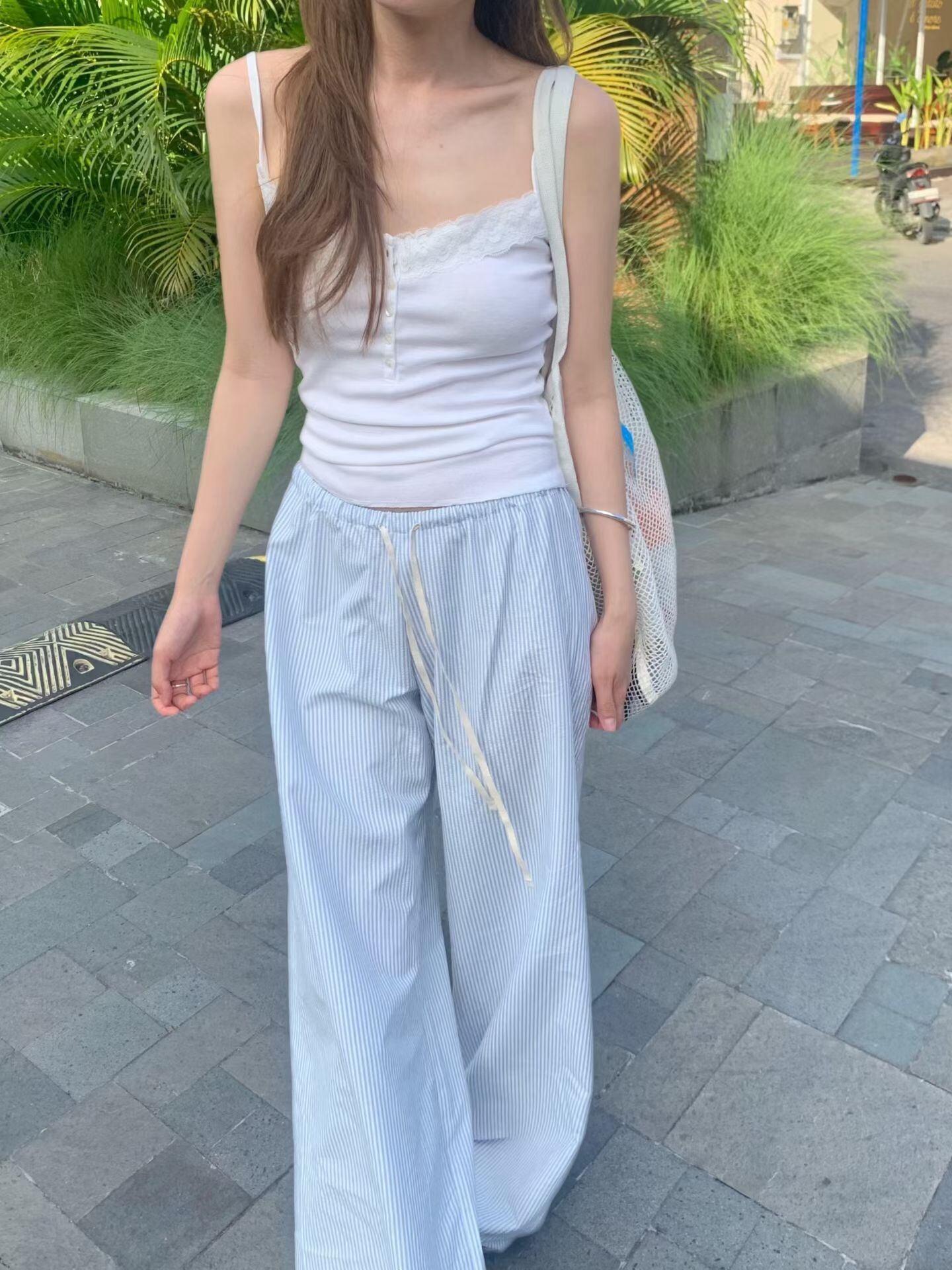(予約) vegetable / Urban stripe pants / 2color