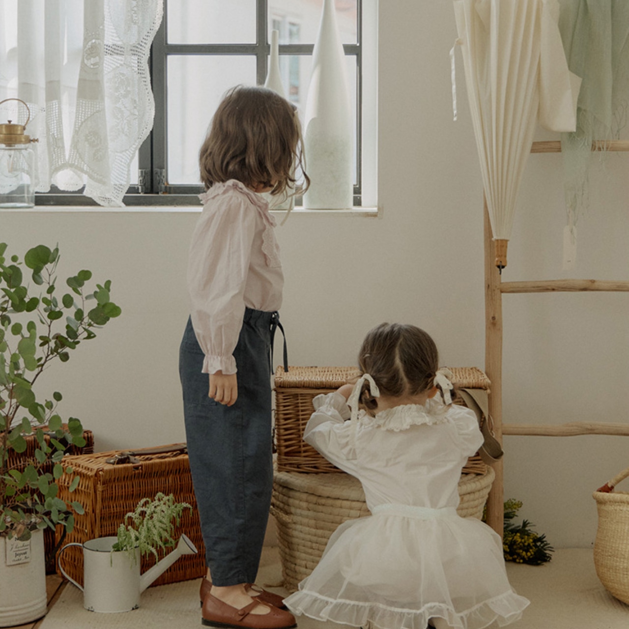 秋無地リボンカジュアルボトムス3色