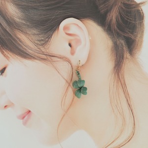 ［布花］白詰草（ほんのりピンク）＆四つ葉のクローバー