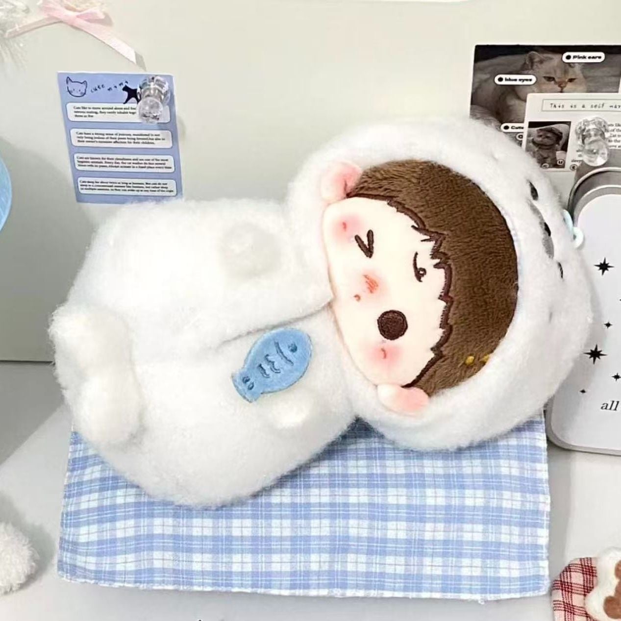 10cm 12cm 着せ替え ふわふわ 白 アニマル アザラシ 推しぬい 綿人形