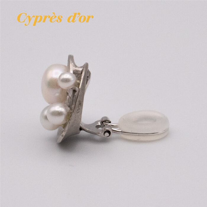 silver925》淡水パール 渦巻きイヤリング D-38 | Cypres d