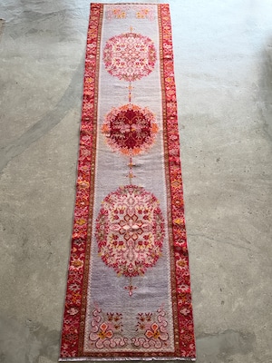 【送料込み】ヴィンテージ トルコラグ アフィヨン絨毯 91×371 TRB3976