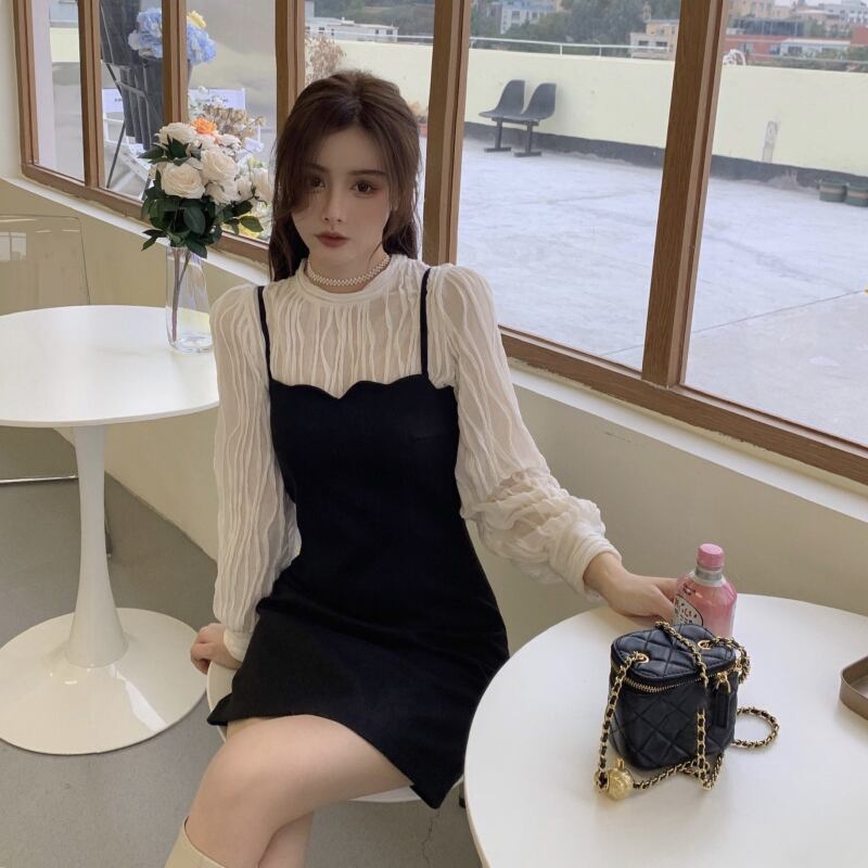 プリーツオータムウィンタースタイルブラックスカート 秋物 冬物 ドラファッションホール8624345743