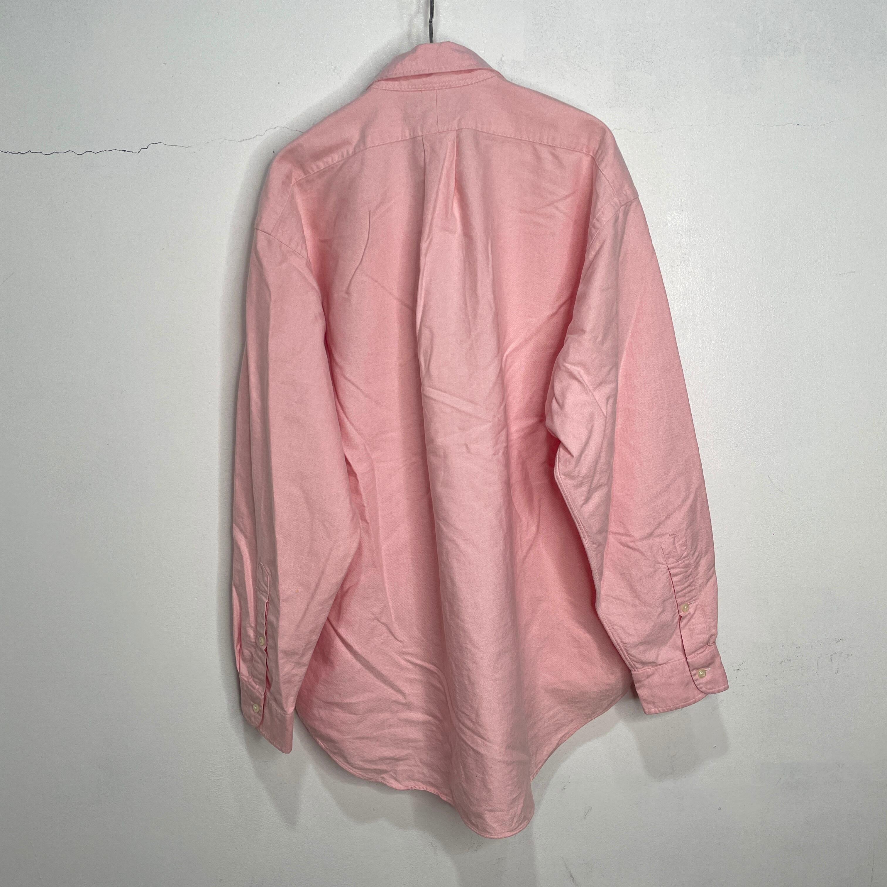 90s RalphLauren BIGSHIRT ボタンダウンシャツ ピンク M | 古着屋 Uan