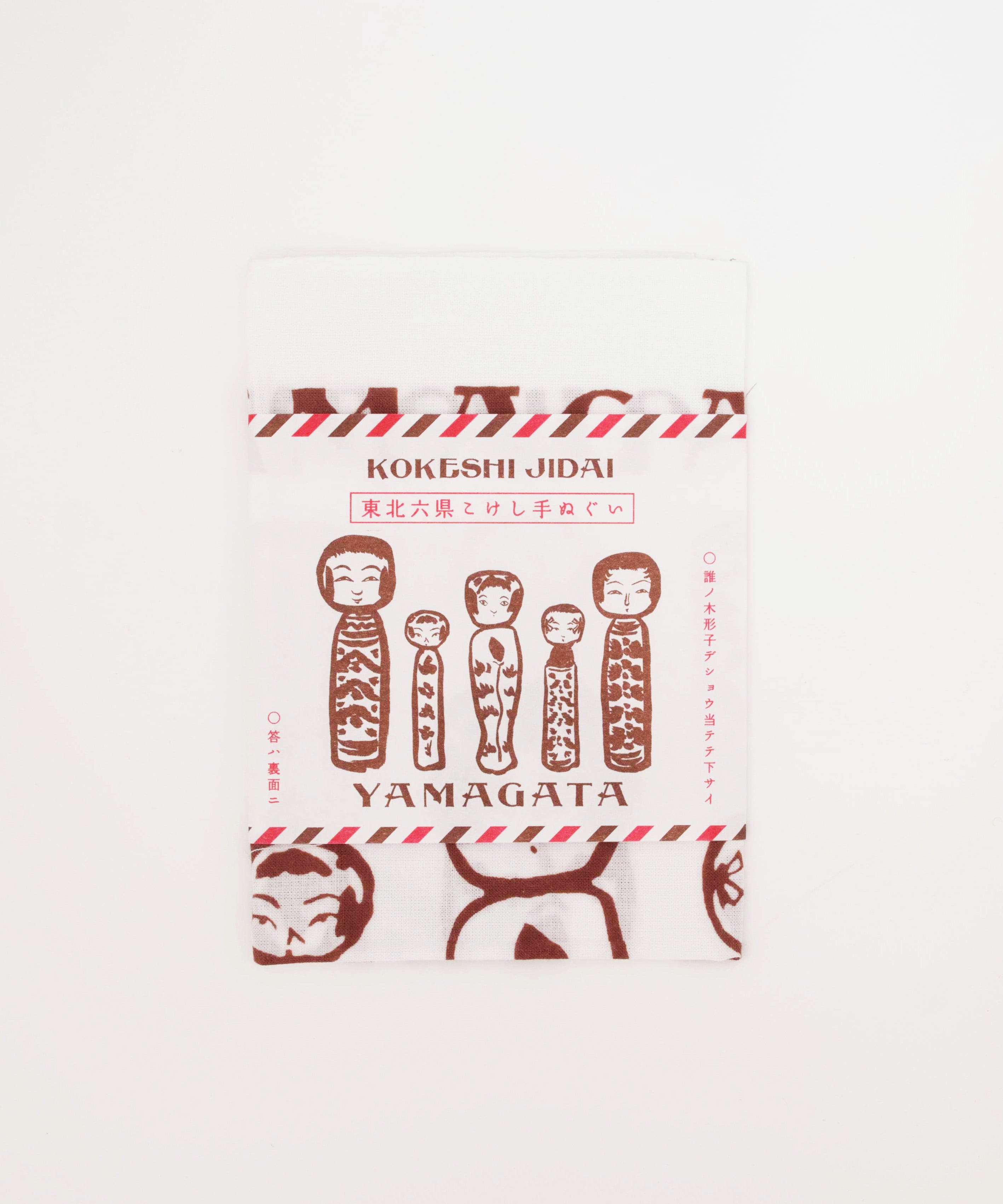 東北6県伝統こけし手ぬぐいハンカチ(6種)