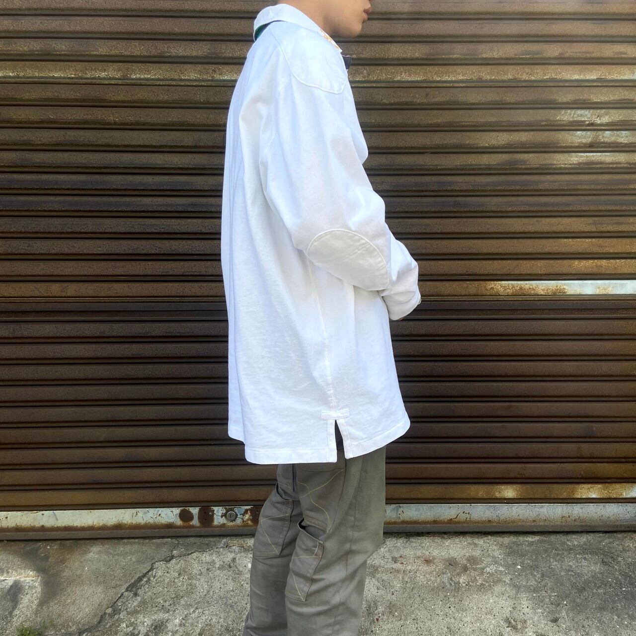 ポロバイラルフローレン 長袖 エンブレム ラガーシャツ メンズXL 古着