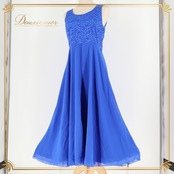 社交ダンス 衣装 チャコット Chacott ワンピース ドレス 青 レース 日本製 パーティ 発表会 無地 綺麗 軽い 薄い ブルー系 軽量 おしゃれ 美しい 上品 ダンス衣装 レディース フォーマル 衣装用ドレス イベント 薄手 パーティ ドレスアップ