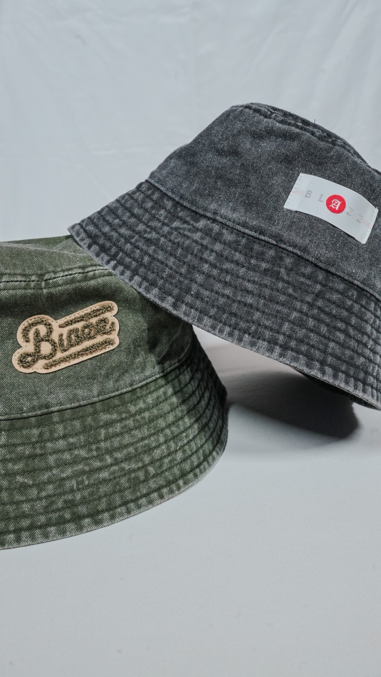 Moco Logo Washed Vintage Bucket Hat [OLIVE]