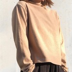 ロングスリーブが特徴！キレイに魅せるトップス ボトルネックカットソー｜ベージュ｜サムネイル6