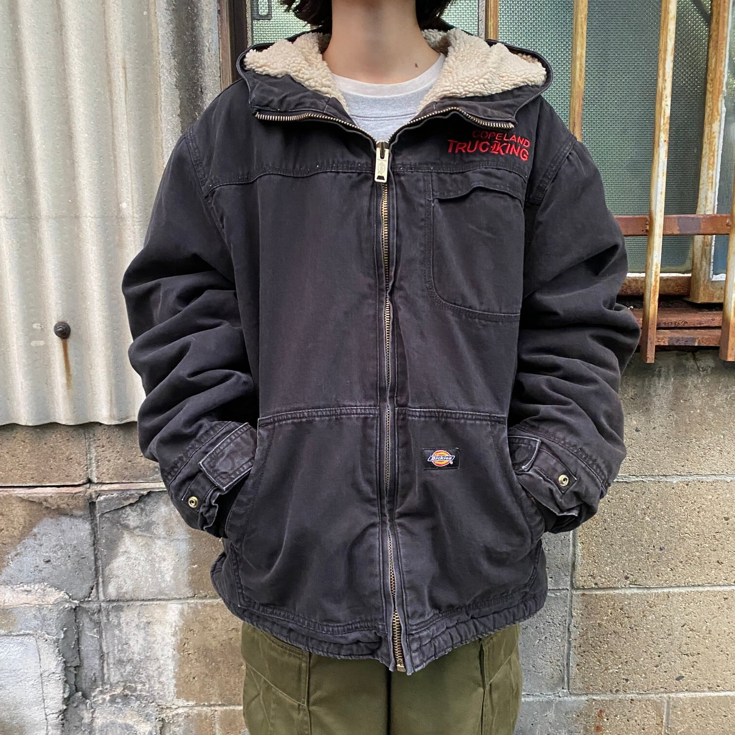 Dickies ディッキーズ ダック地 ワークジャケット メンズXL 古着 ワン ...