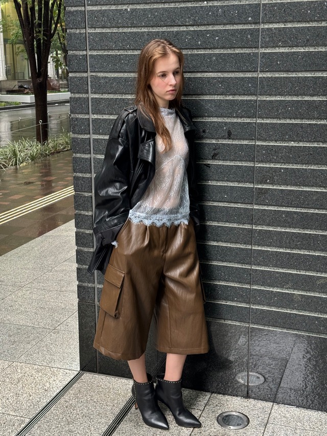 (select)レザーカーゴパンツ