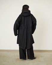i'm here - with PIPING : M-65 HOODIE COAT : black / (アイム ヒアー パイピング: M-65 パーカーコート : ブラック)
