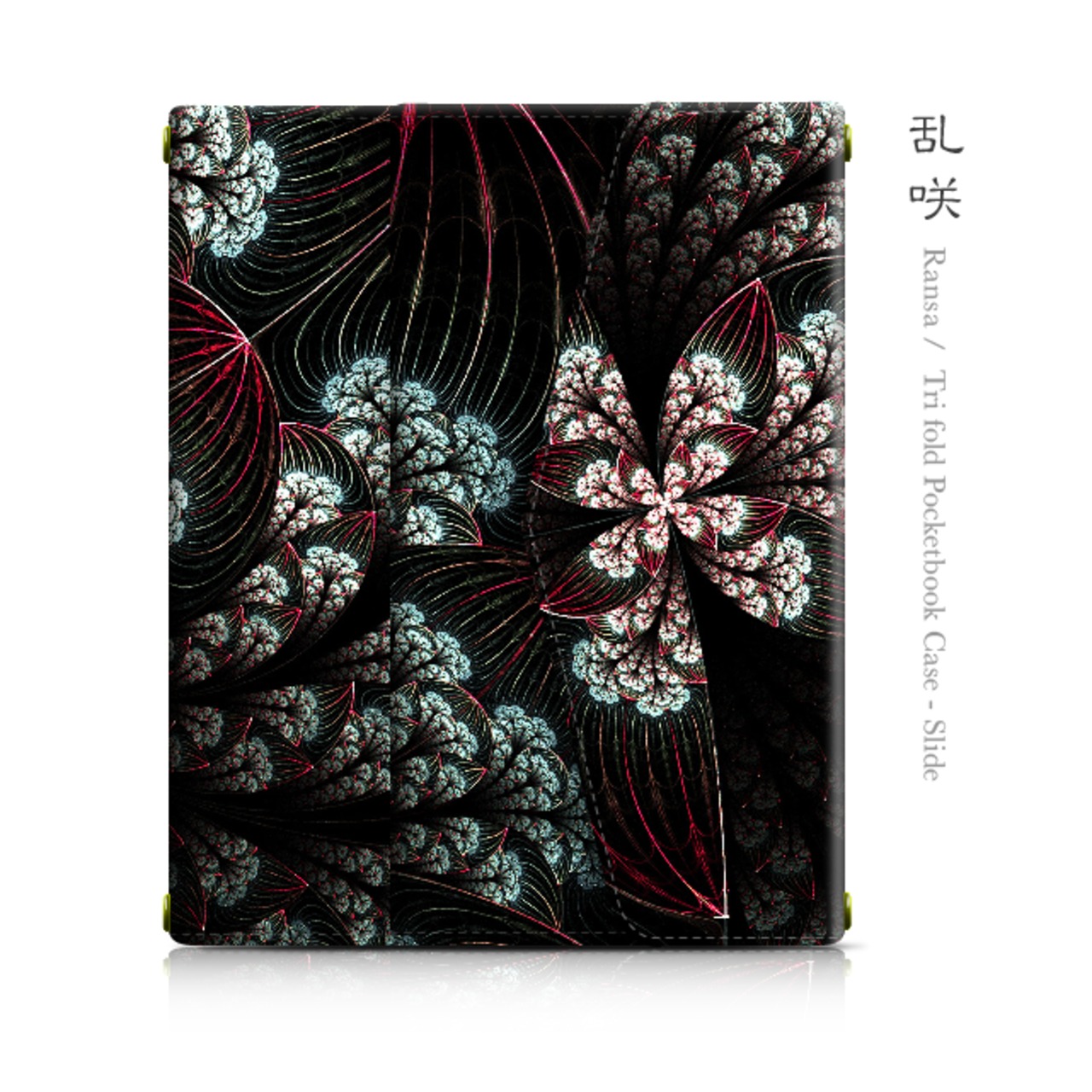 Android対応｜乱咲 - 和風 三つ折り手帳型スライド式スマホケース