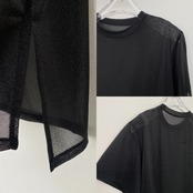 【予約：7月下旬入荷予定】sideslit sheer tee/4color set