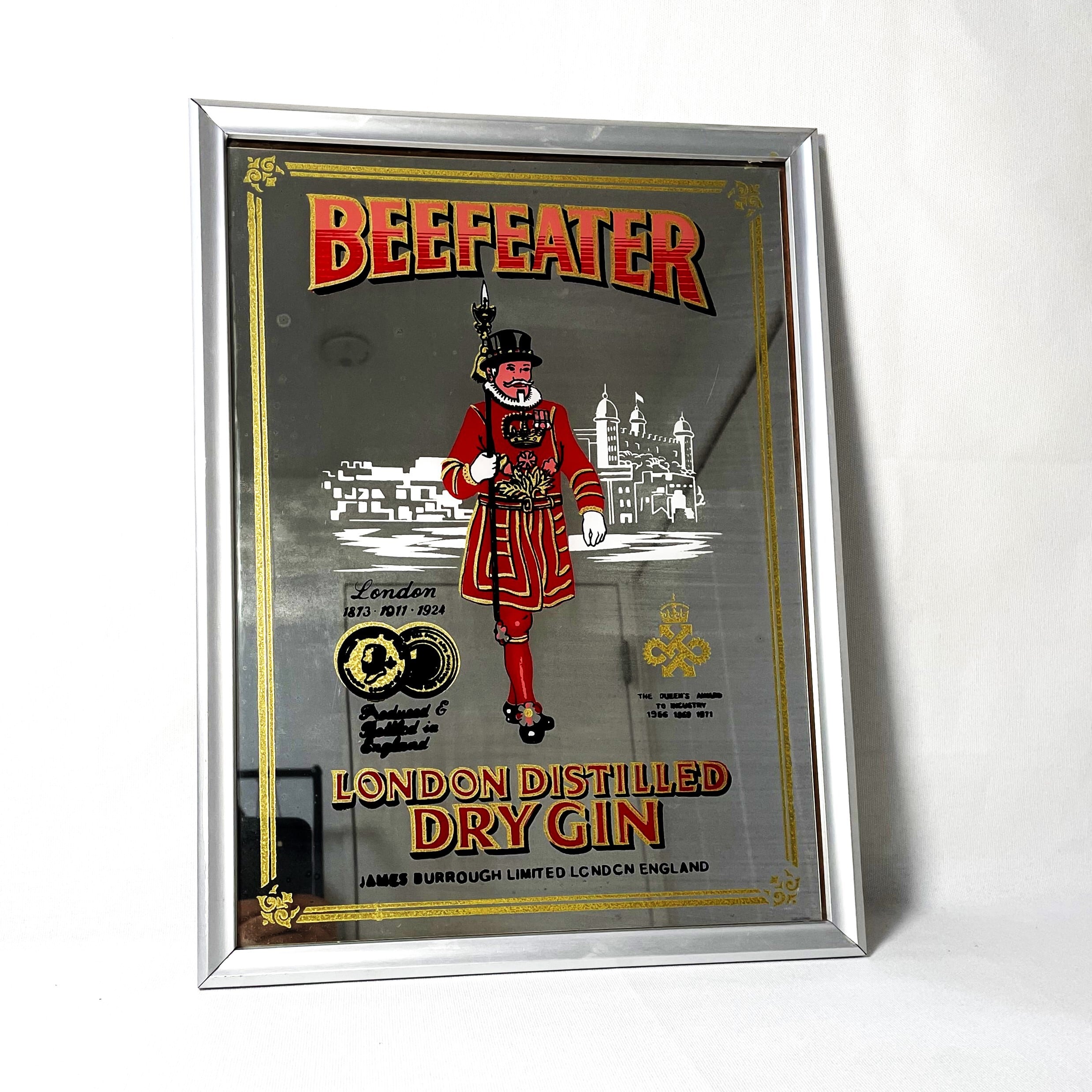 Beefeater London Gin Pub Mirror | YUH ANTIQUE