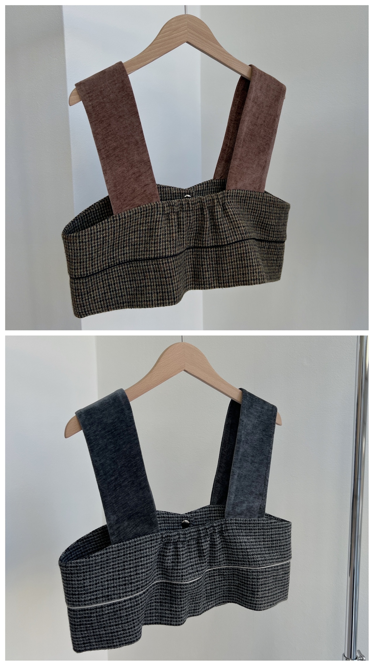 velor switch check piping bustier