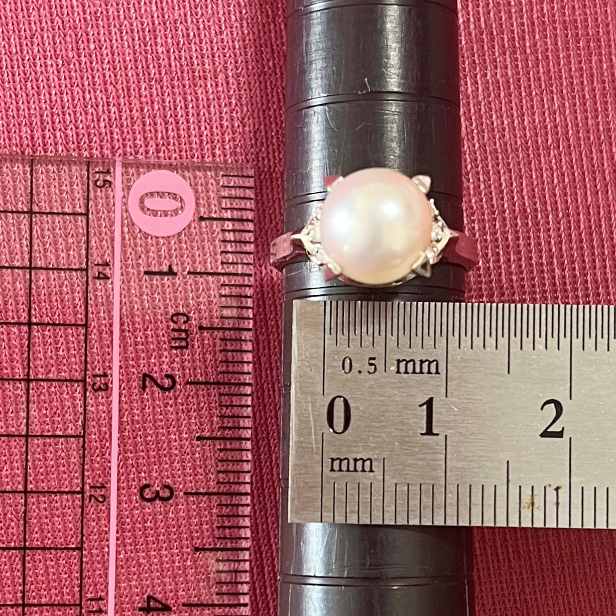 昭和ジュエリー パール ダイヤモンド リング Pt900 ヴィンテージ 昭和