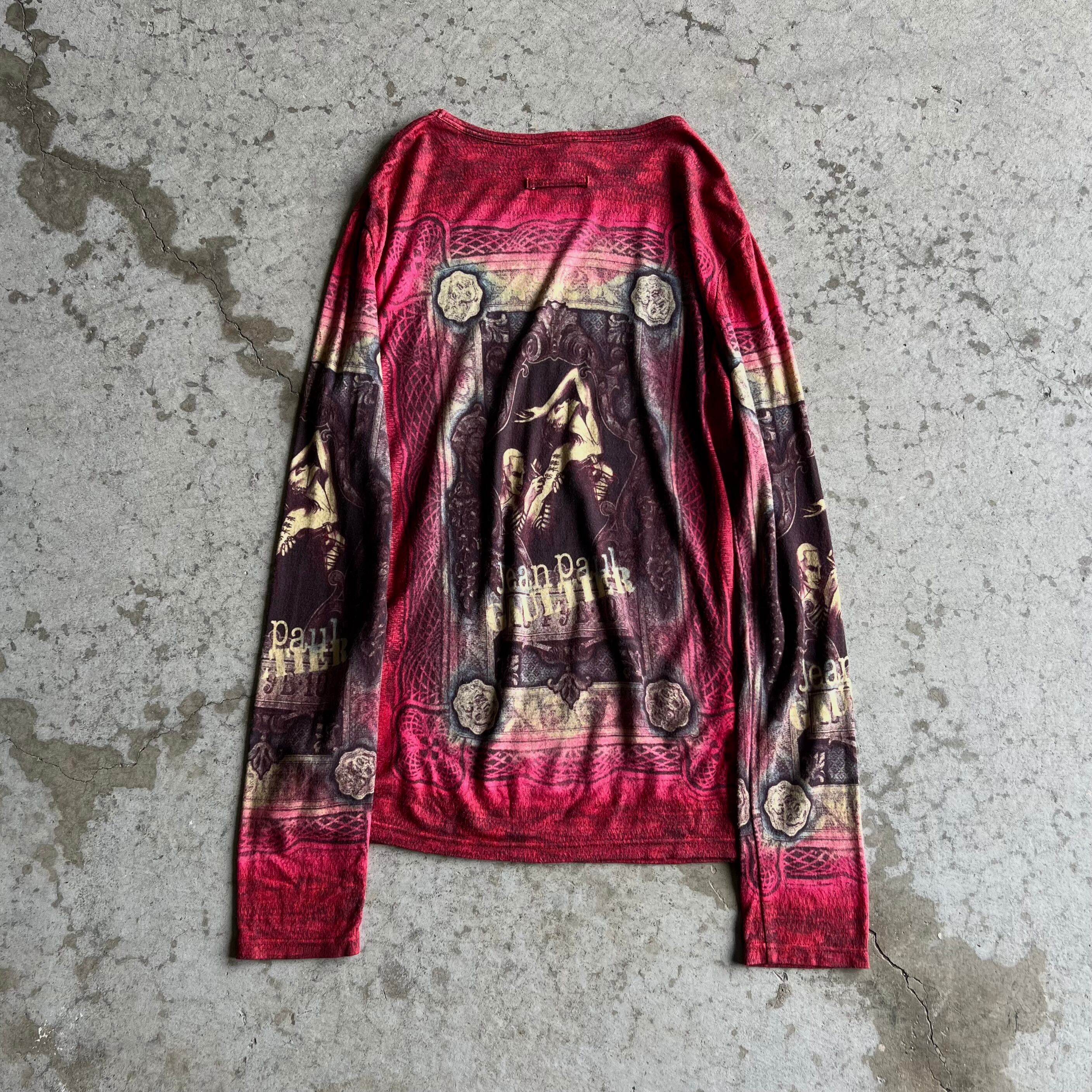 90s Jean Paul GAULTIER HOMME 彫り師カットソー 1990s jean paul gaultier homme cut and sew