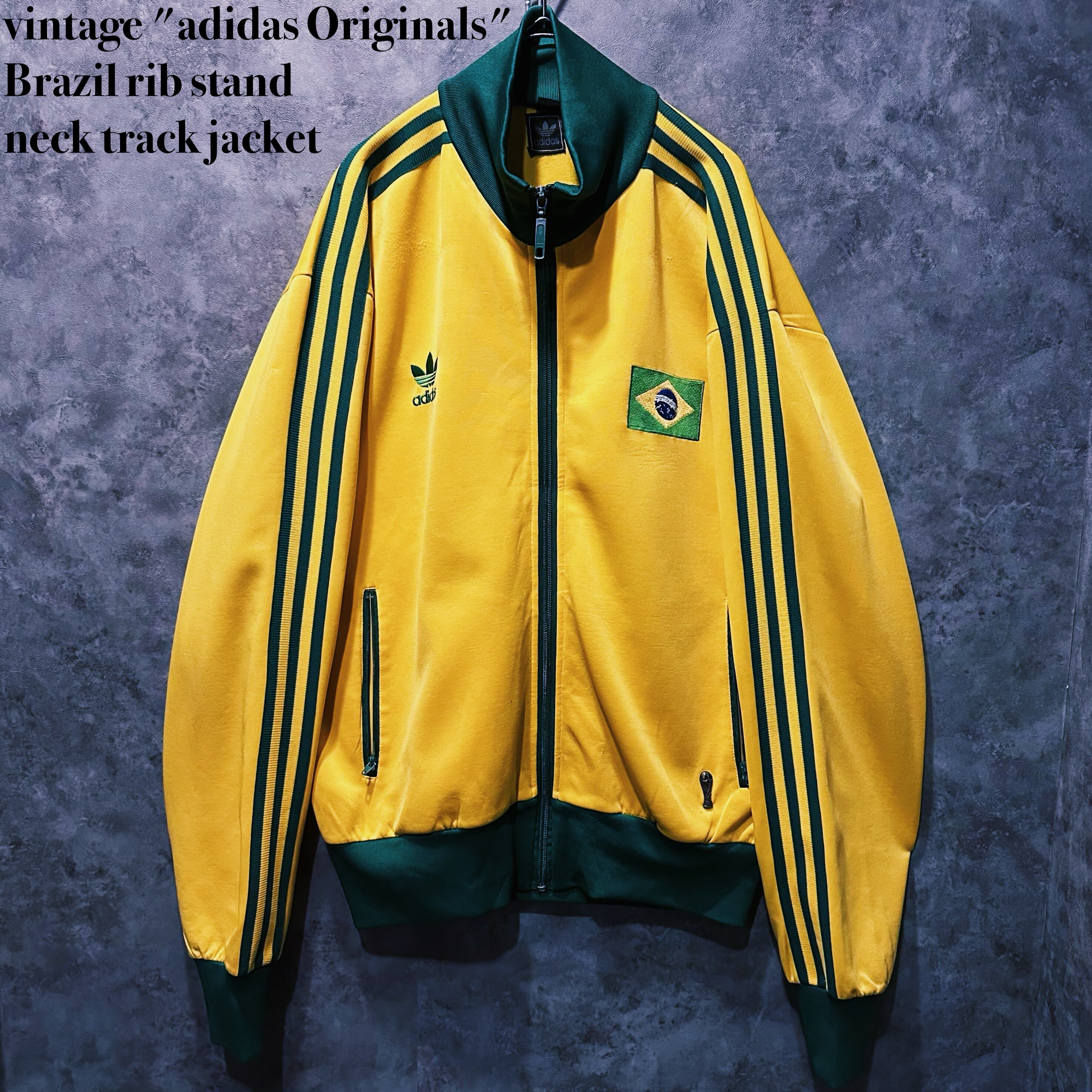 【doppio】vintage "adidas Originals" Brazil rib stand neck track jacket