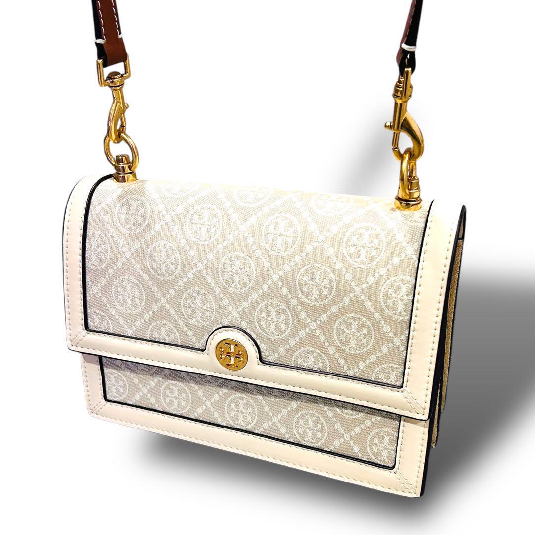 ☆ほぼ未使用 トリーバーチ 鎖柄 ゴールドロゴ トートバッグ ジェミニ