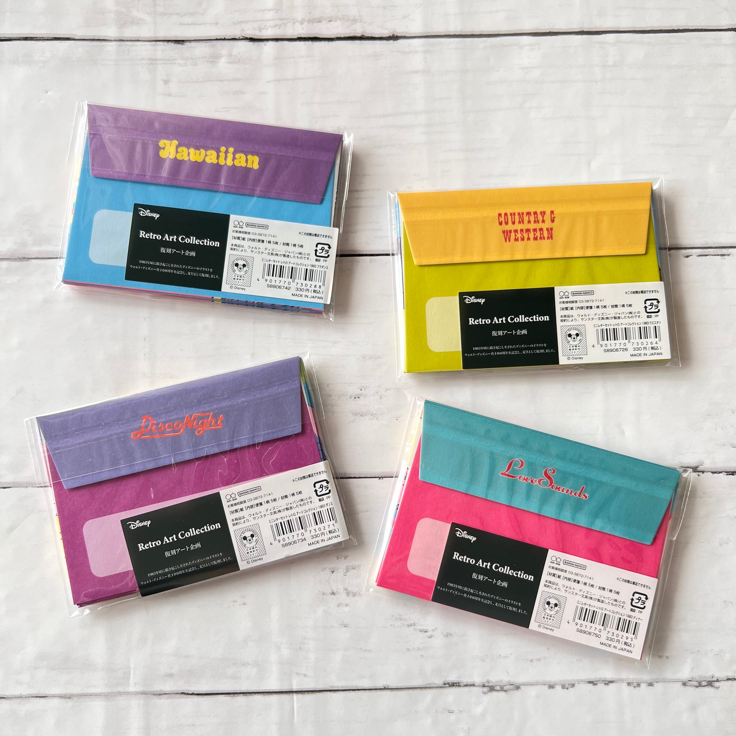ディズニーストア☆限定☆ミニ レターセット☆5セット ディズニー ミニレターセット ウエスタン レトロアート