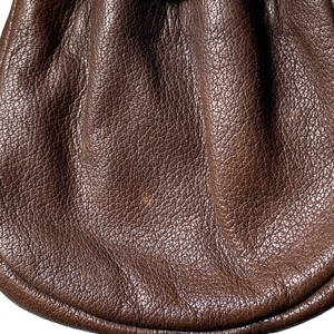 archive MIU MIU brown leather mini pouch