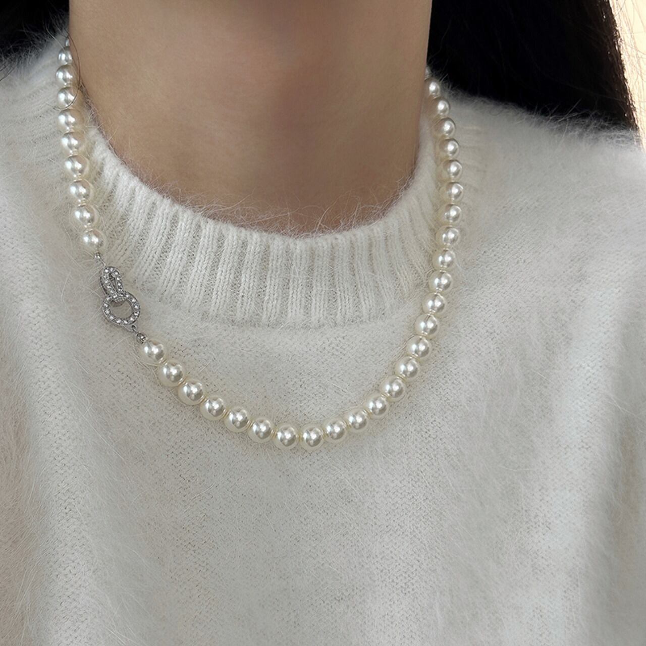 DEMIシンプルなパールネックレス