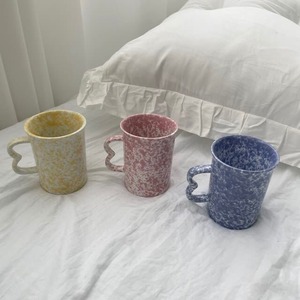 pastel inc dot heart mug 3colors / パステル インク ドット ハート マグカップ コップ マーブル 韓国 北欧 雑貨