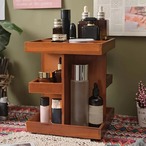 メイクアップ収納棚 化粧品収納棚 木製 引き出し付 メイク収納 大容量 小物収納 デスク収納 おしゃれ 北欧